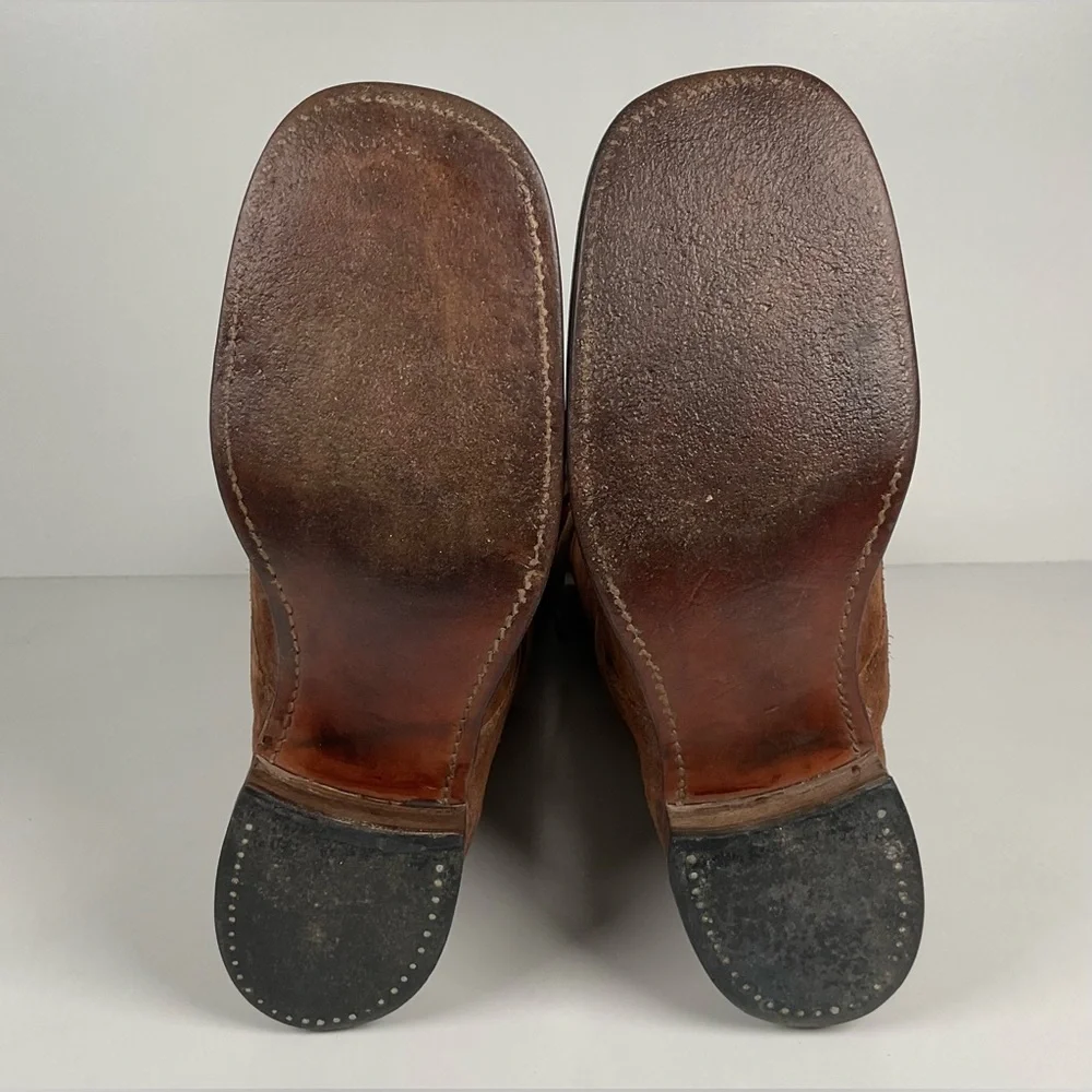 Vintage Tall Suede Lace Up Boots | USA Made | 1960s | Men’s 12 D